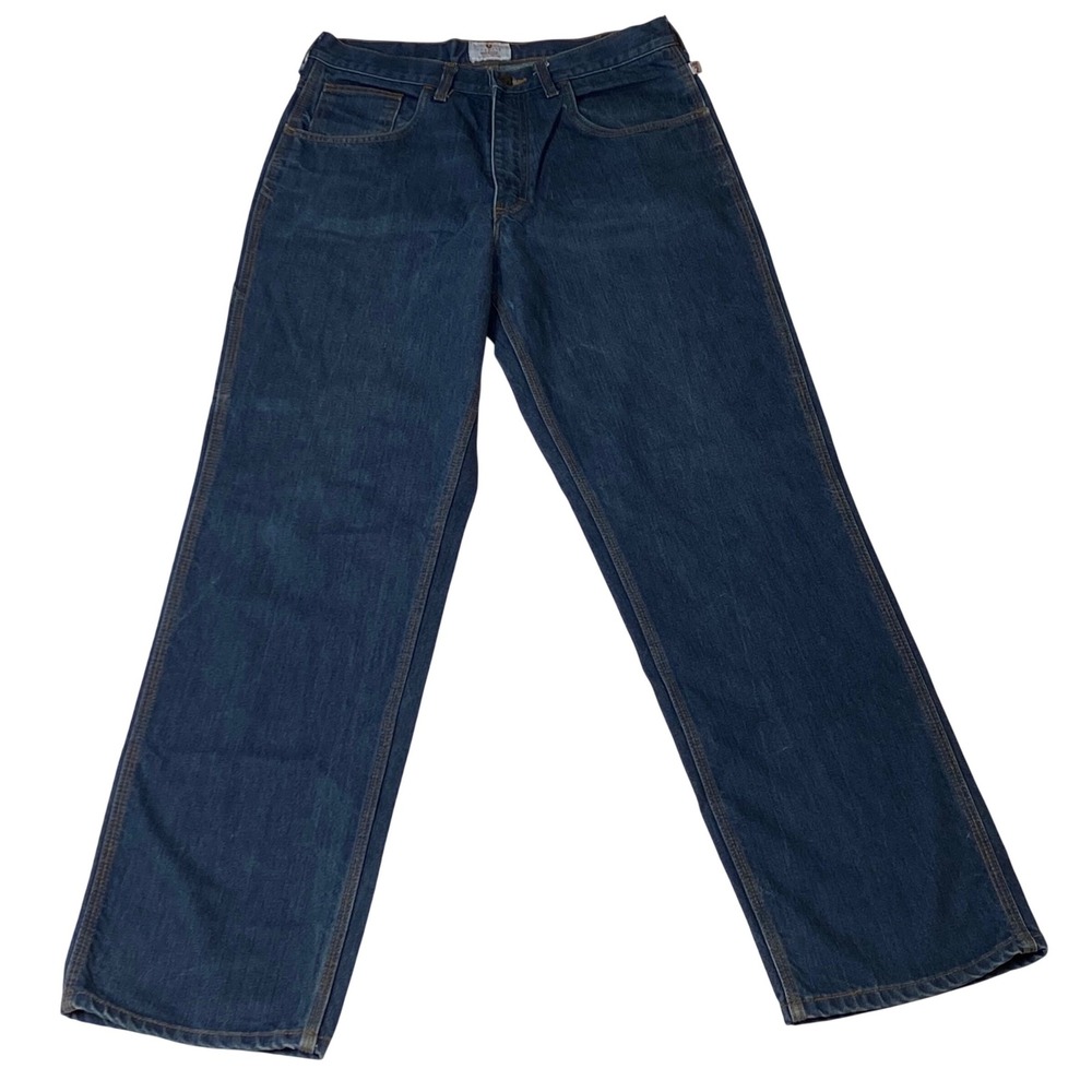 Tyndale FR Flame Resistant Jeans Mens 34x34 Blue Denim Work Pants Made in USA‎